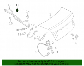 Trunk lid bumper left upper Mercedes CLA 14-19