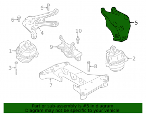Engine bracket left BMW X3 G01 19- 2.0T RWD