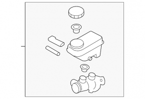 Subaru Outback 15-17 brake master cylinder with reservoir