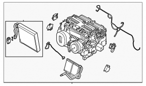 The bare heater housing of the Nissan Murano 25-26 air conditioner
