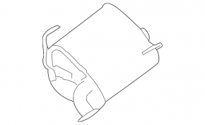 Muffler rear part with barrel Subaru XV Crosstrek 13-15
