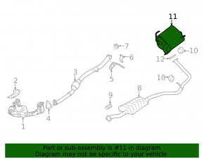 Muffler rear part with barrel Subaru XV Crosstrek 13-15