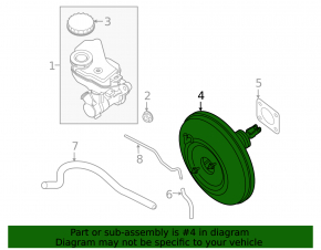 Vacuum booster Nissan Maxima A36 16-