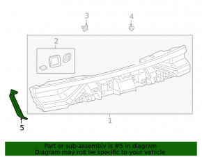 Left inner tailgate light trim for Audi Q8 19-23
