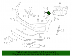 Front bumper mount, left inner, BMW 7 Series G11 G12 16-22 with M type, bumper cover & trim