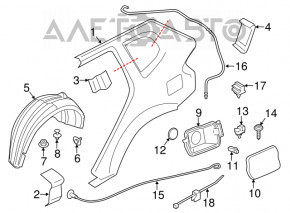 Rear right mudguard BMW X3 F25 11-17 SIGNEDA