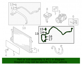 Air Conditioner Tube Heater-Condenser VW Beetle 12-17 2.0T