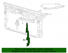 Left radiator deflector VW Golf R 22-26 2.0T