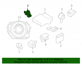 Passenger seat position sensor BMW 3 F30 12-18
