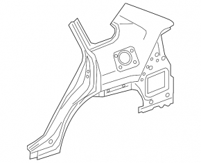 Quarter wing rear left Toyota Rav4 19-20