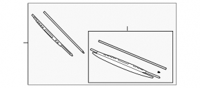 Wiper arm rear Mini Cooper F56 3d 14-