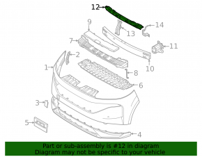 Upper front bumper bracket for Nissan Murano z53 25-26