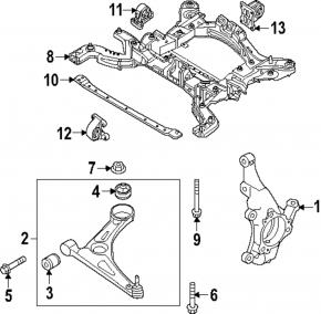 Front subframe Hyundai Ioniq 5 22-24 AWD