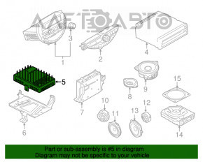 Mini Cooper F56 3d 14-16 harman kardon audio amplifier
