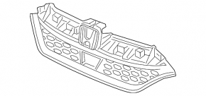 Honda CRV 17-19 Radar Grille Base