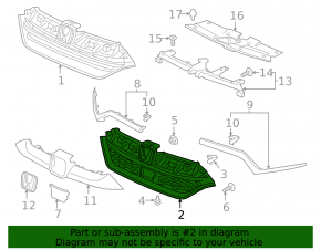 Honda CRV 17-19 Radar Grille Base