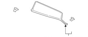Front panel trim right lower Honda Clarity 18-21 usa, black leather