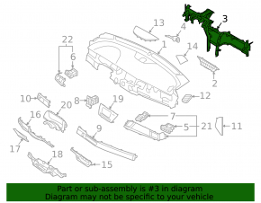 Underdash pipe reinforcement Kia Niro 17-19 HEV, PHEV