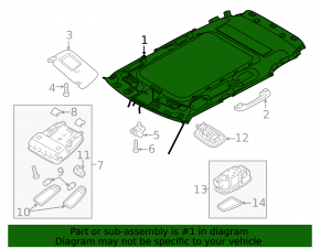 Kia Soul 14-19 headlining for sunroof