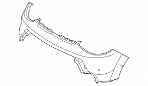 Bumper front bare upper Kia Soul 14-16 prerest
