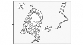 Lumbar support for the driver's seat with a motor Kia Sorento 21-25 HEV, PHEV