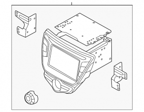 Radio tape recorder Hyundai Elantra UD 11-12 scratches