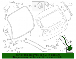 Ford C-max MK2 13-18 Electric Tailgate Lock
