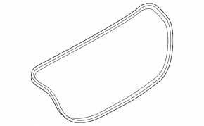 Mazda 3 19-4d trunk lid seal on the body