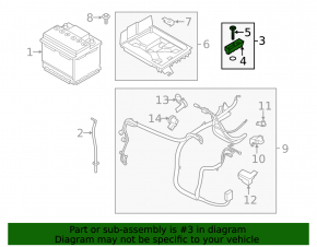 Battery mount Ford Fusion mk5 13-20 hybrid, plug-in