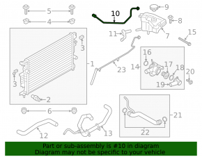 Cooling pipe return tank-radiator Lincoln MKZ 13-16 3.7 short