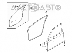 Naked front left door for Mazda CX-7 06-09