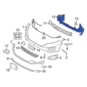 Lincoln MKX 16-18 Front Bumper Reinforcement