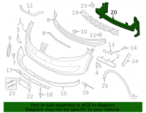 Lincoln MKX 16-18 Front Bumper Reinforcement