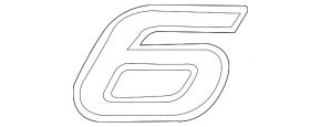 Mazda 6 14-17 trunk lid emblem inscription 6