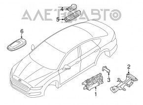 Ford Edge 19-21 smart key, 5 buttons