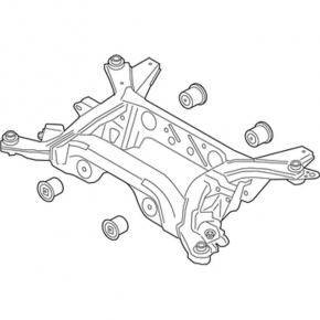 Rear subframe Ford Mustang mk6 15- 5.0 manual transmission, for replacement 5 S\B