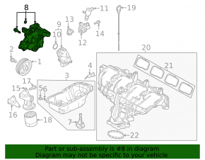 Oil pump for Mazda CX-9 16- 2.5T engine