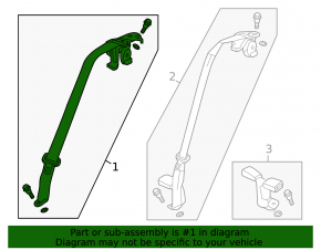 Rear right seat belt Honda Accord 13-15 black