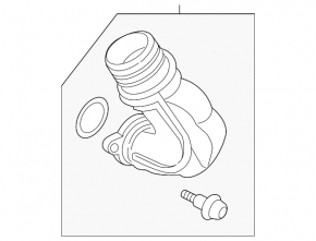 Air duct VW Jetta 11-16 USA 1.4T hybrid to manifold