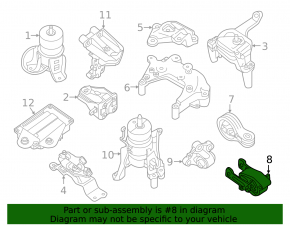 Engine mount rear right lower Nissan Pathfinder 13-14 hybrid