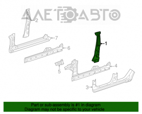 Mercedes CLA 14-19 central right body pillar sawed off