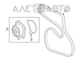 Water pump Lexus NX200t NX300 15-21