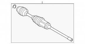 Front left axle shaft BMW 5 G30 17-20 2.0T, 3.0T, 530e hybrid
