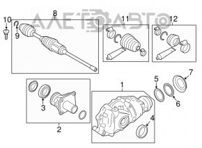 Drive half shaft front left BMW 5 G30 17-20 2.0T, 3.0T, 530e hybrid