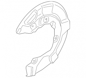Rear left brake disc cover BMW 3 G20 19-