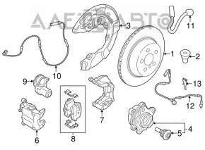 Brake disc rear right BMW X3 G01 18-330mm