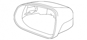 Left mirror cover Volvo XC90 23-26