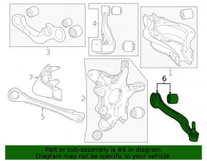 Upper control arm, front right, rear, Lexus RX 23-26
