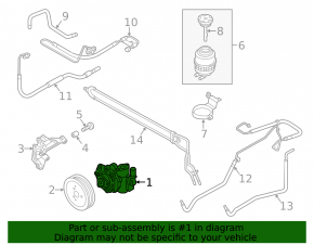 Power steering pump for Audi A8 13-18 3.0T