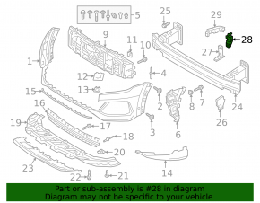 Front bumper bracket left Audi Q8 19-23 small
